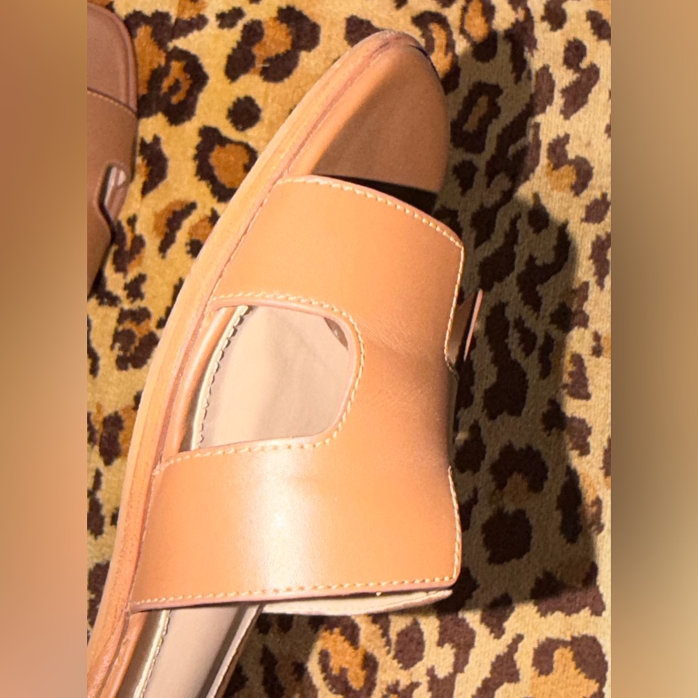 Steve Madden Tan Brown Slip-On Leather Sandals size 13M - Picture 7 of 8